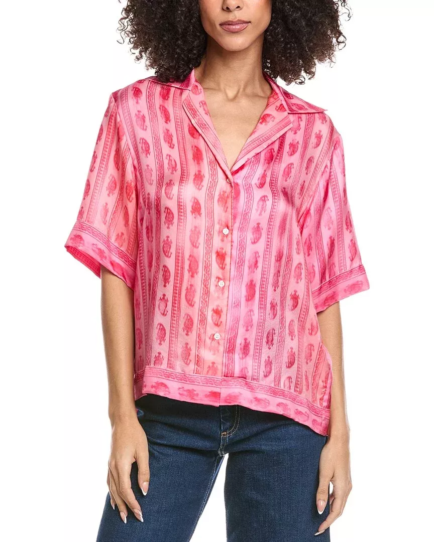 Sandro Silk Printed Shirt