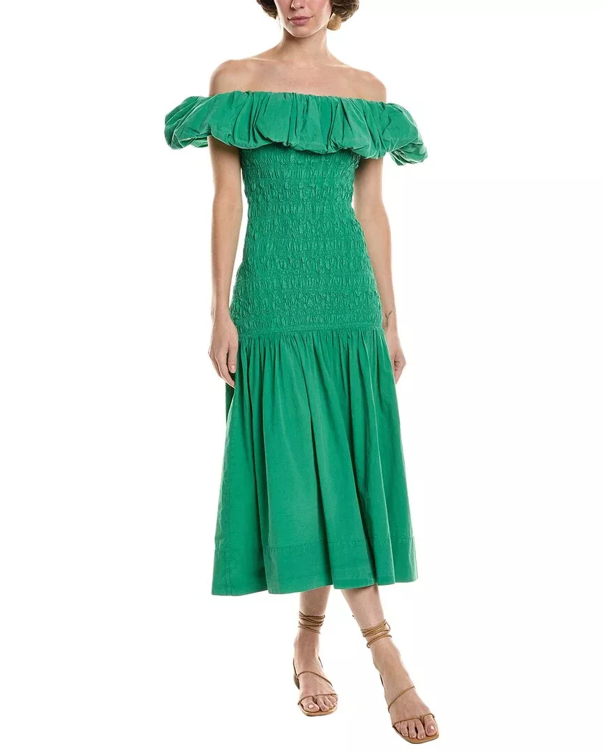 Sea Ny Juni Off-The-Shoulder Midi Dress