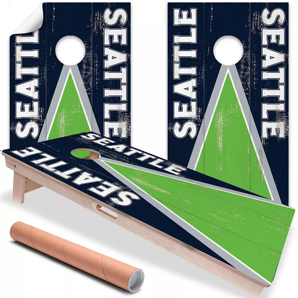 Seattle Football - Cornhole Board Wrap - Set of 2