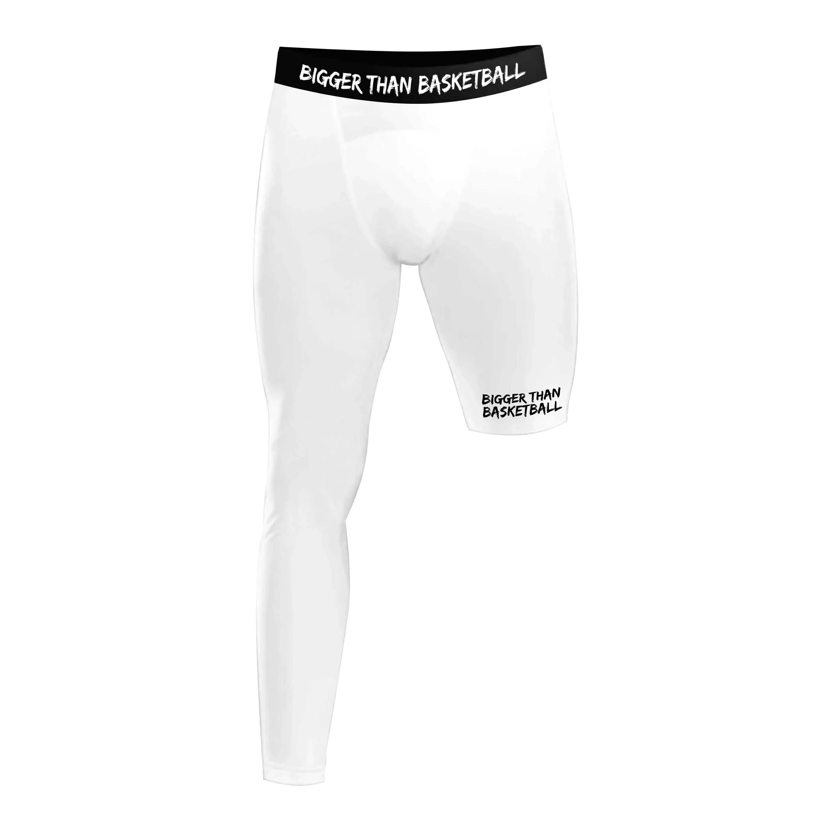 Single-Leg Compression Tights - Right - White