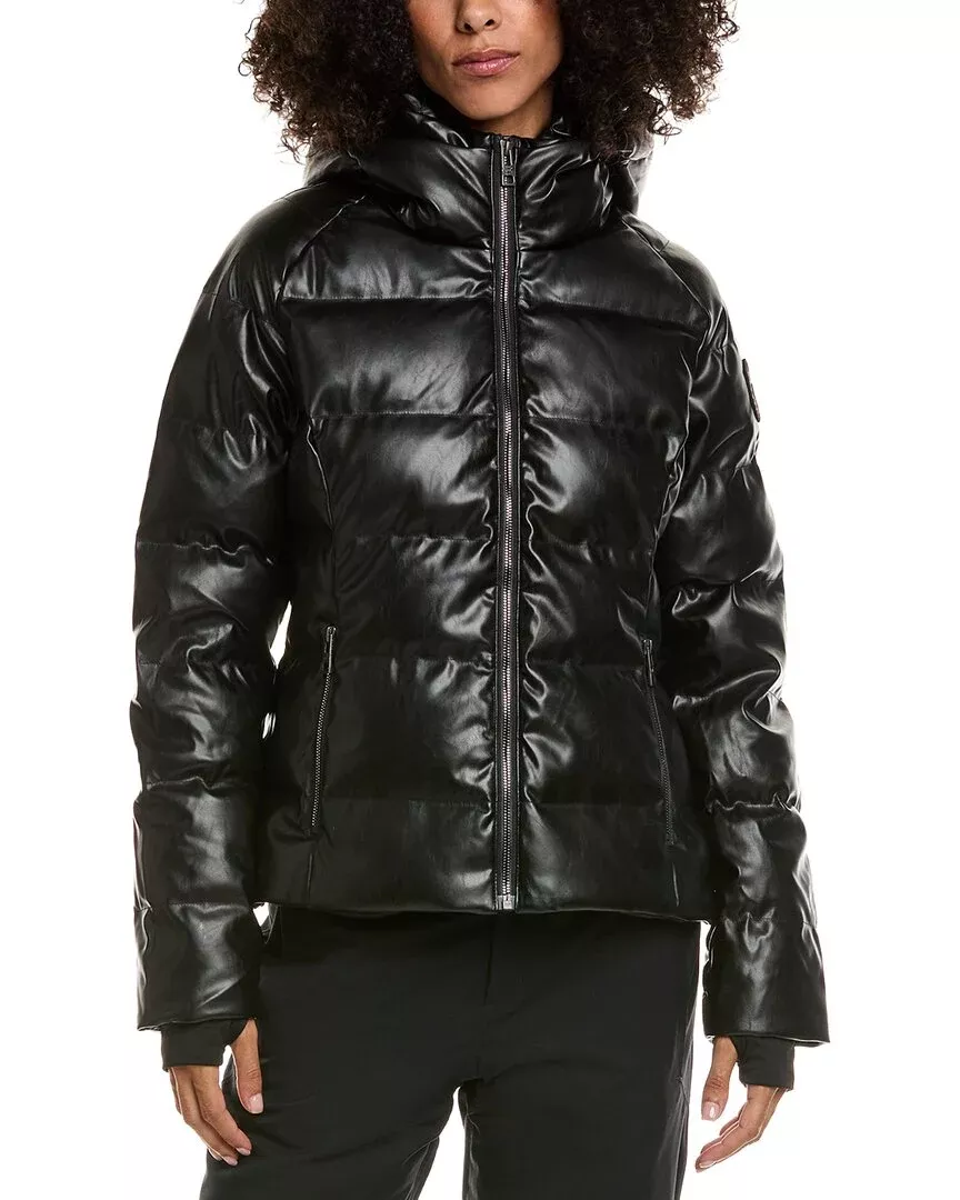 Skea Meg Vegan Leather Down Parka