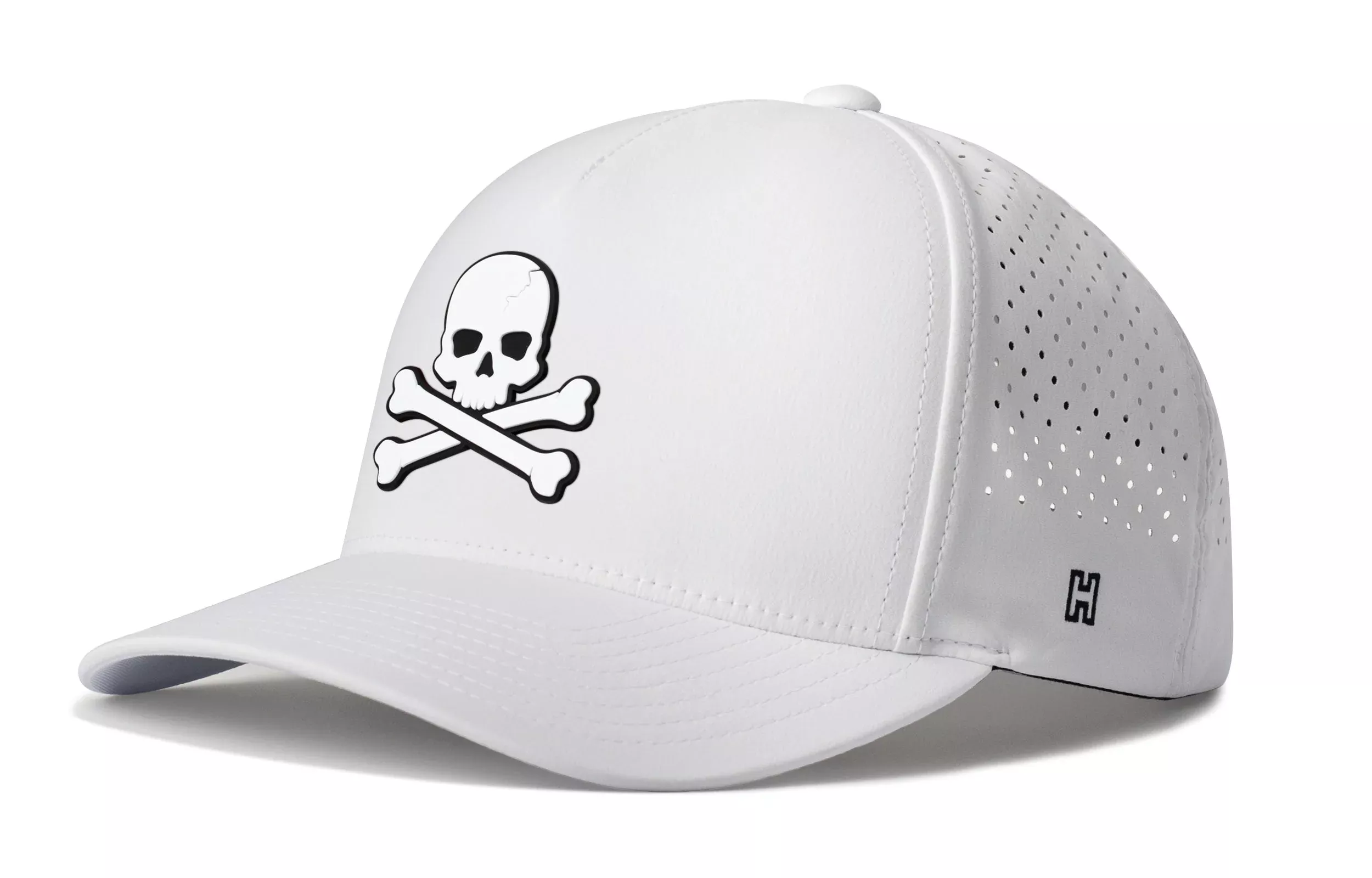 Skull and Crossbones Performance 5-Panel Hat|Jolly Roger Flexfit Snapback