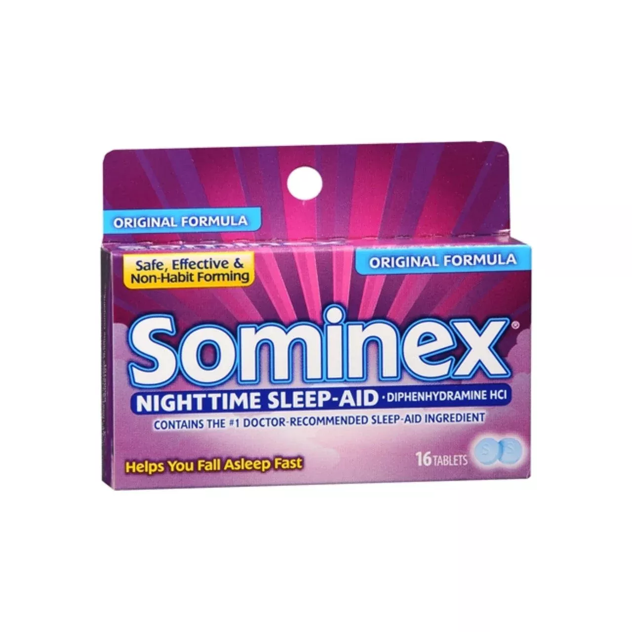 Sominex 25 mg Tablet, 16 EA