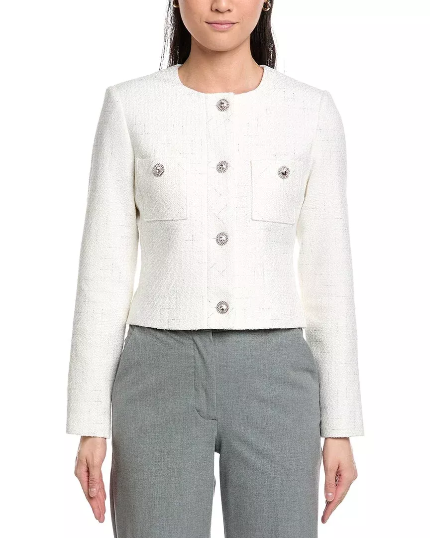 St. John Collarless Boxy Jacket