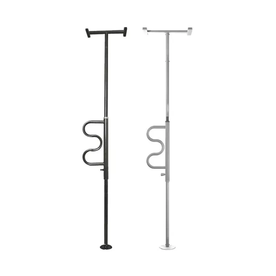 Stander Security Pole & Curve Grab Bar - Black