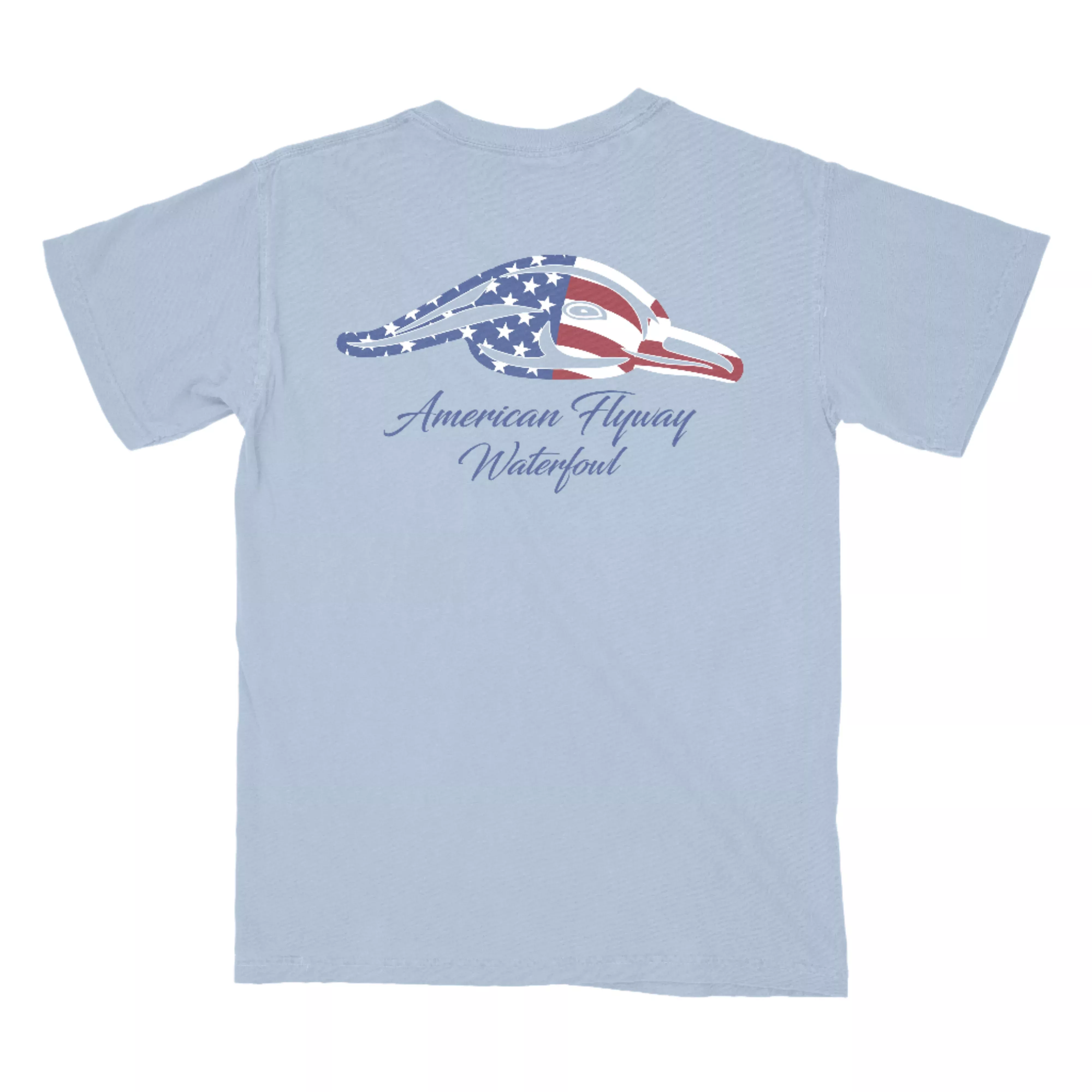 Stars and Stripes Tee - Light Blue with Pocket