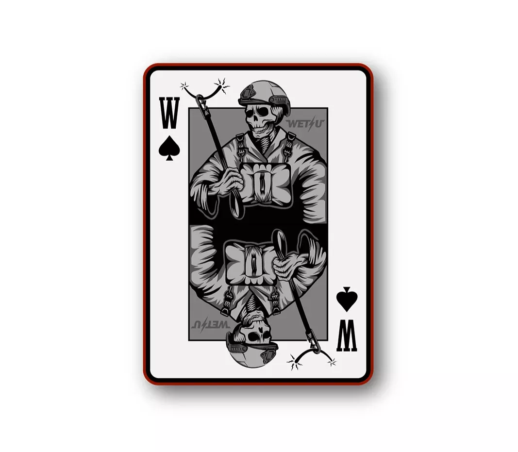 Static Line Skelly Sticker