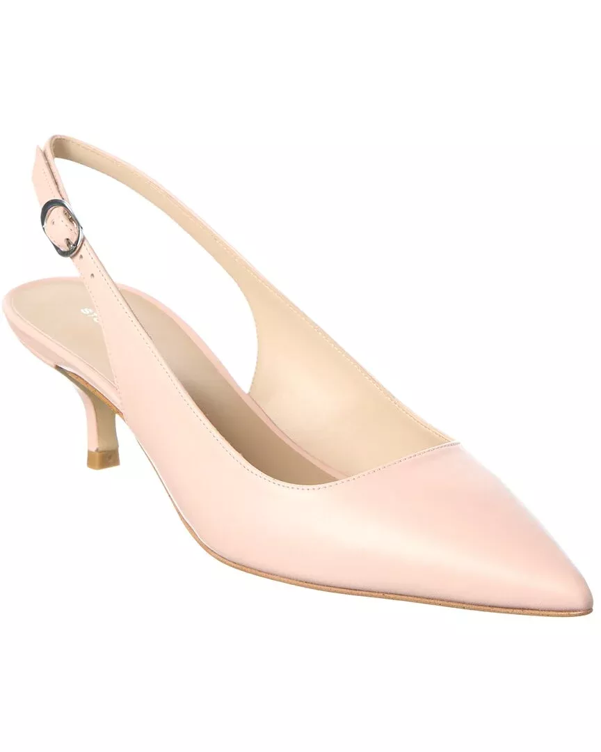 Stuart Weitzman Leigh 50 Leather Slingback Pump