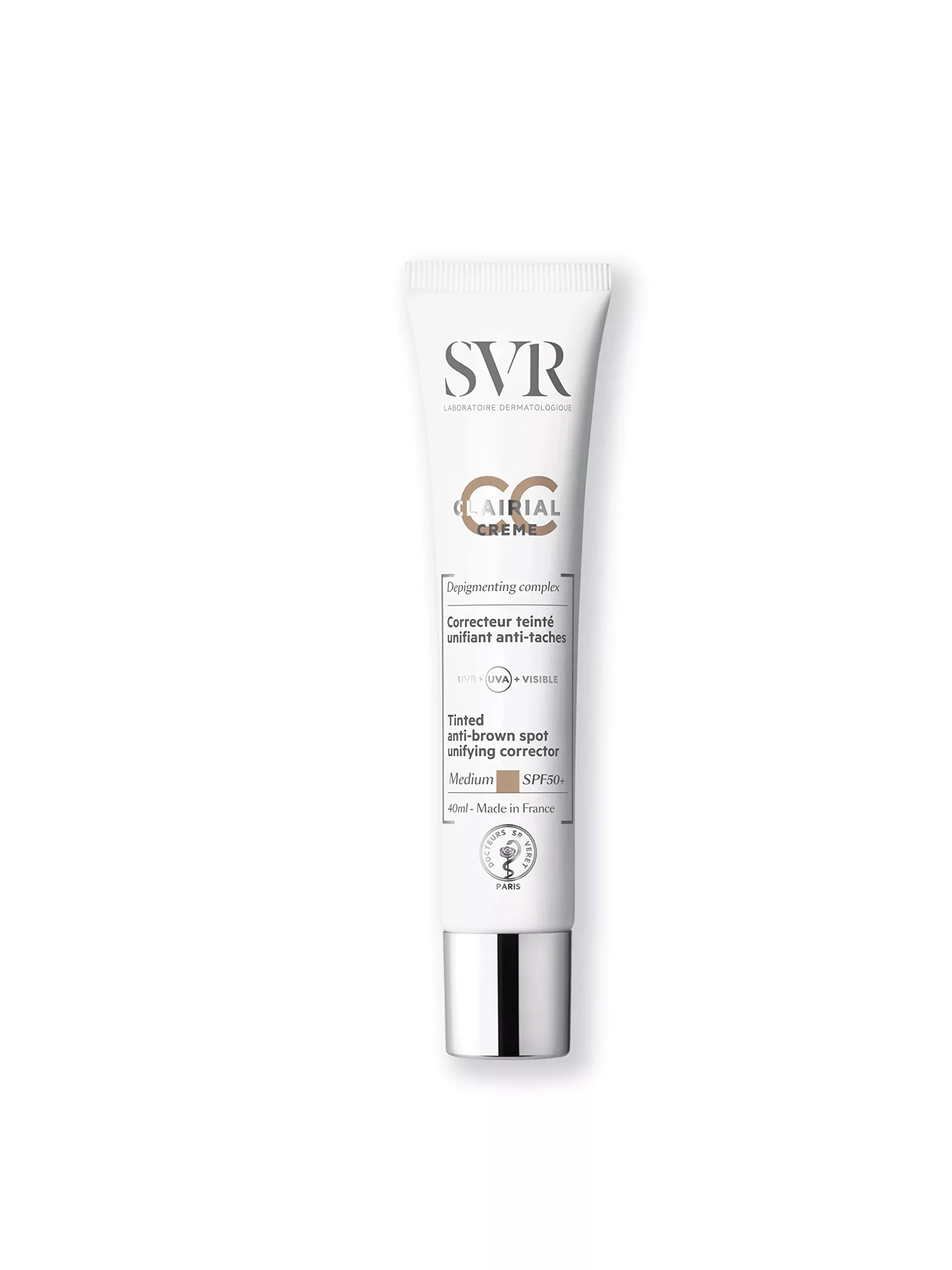Svr Clairial SPF 50 CC Cream - Sunscreen for All Skin Types with Hyperpigmentation Correction
