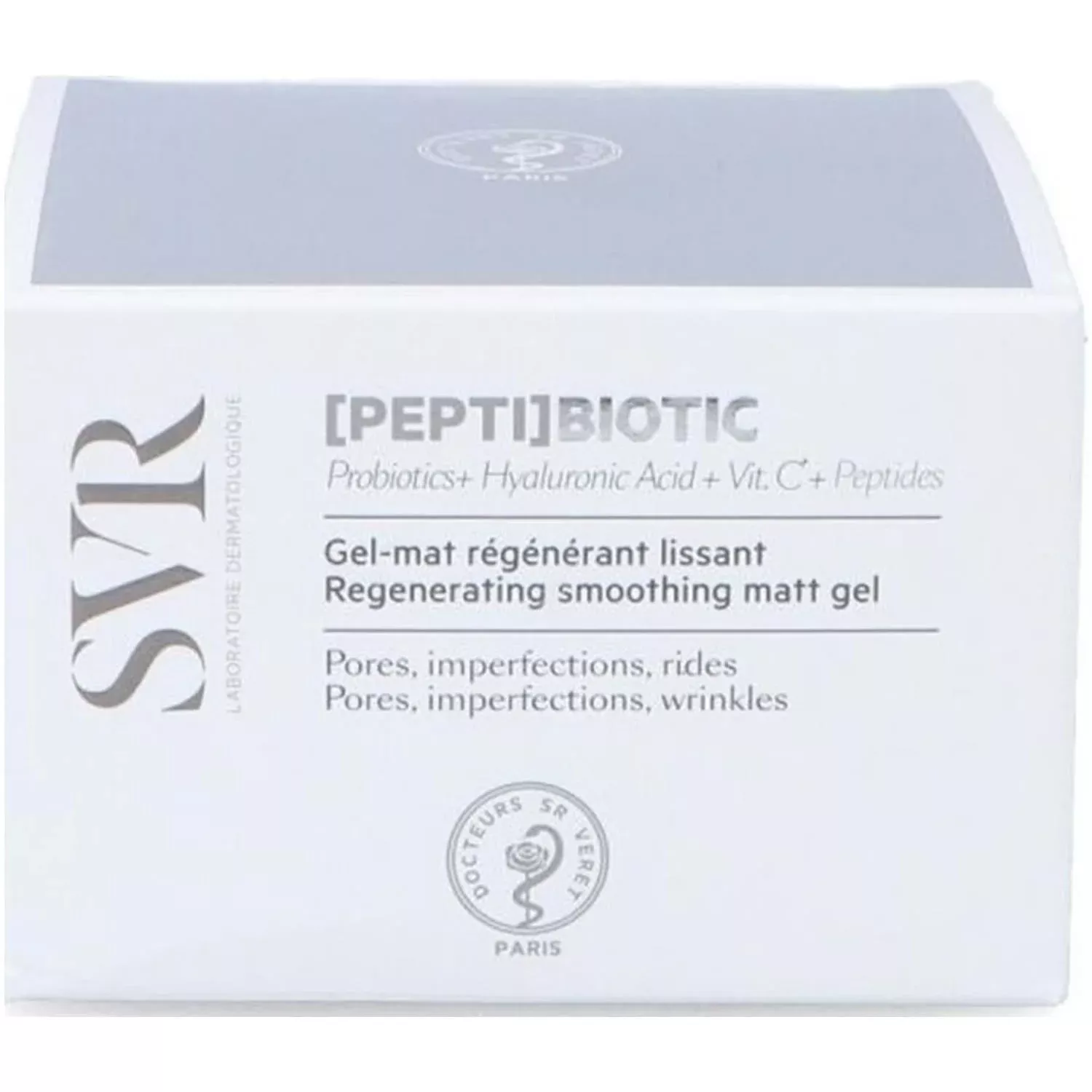 SVR Pepti Biotic Regenerating Smoothing Matt Gel 50ml - Hydrating Anti-Aging Smoothing Gel for Sensitive Skin