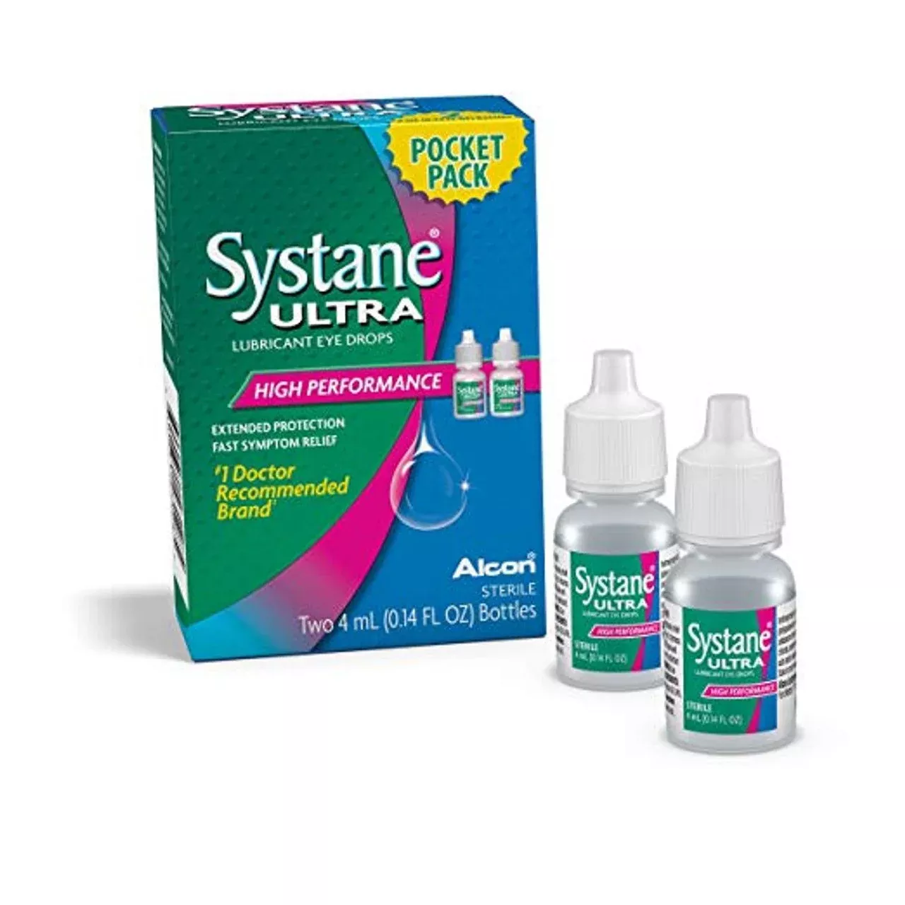 SYSTANE Ultra Lubricant Eye Drops, 4 mL x 2-Pack