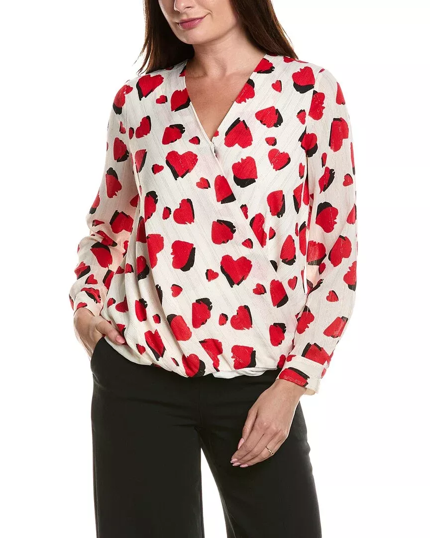 T Tahari Wrap Blouse