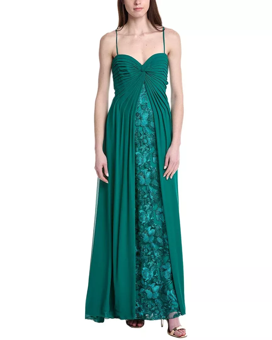 Tadashi Shoji Solid Sleeveless Maxi Dress