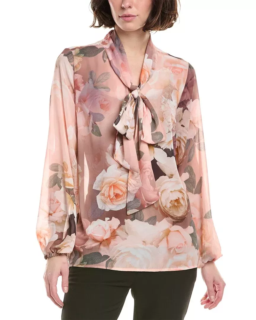 Tahari Asl Puff Sleeve Blouse