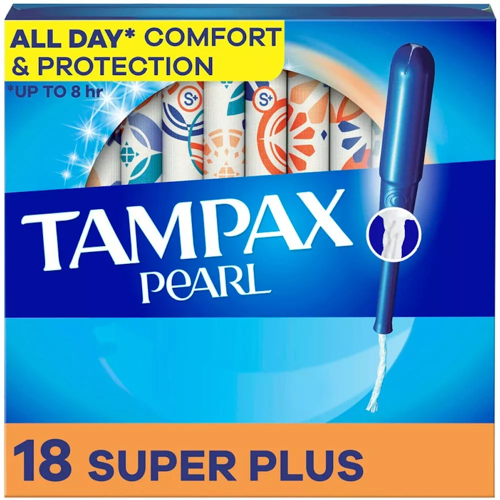 Tampax Pearl Plastic Super Plus Absorbency Unscented Tampons