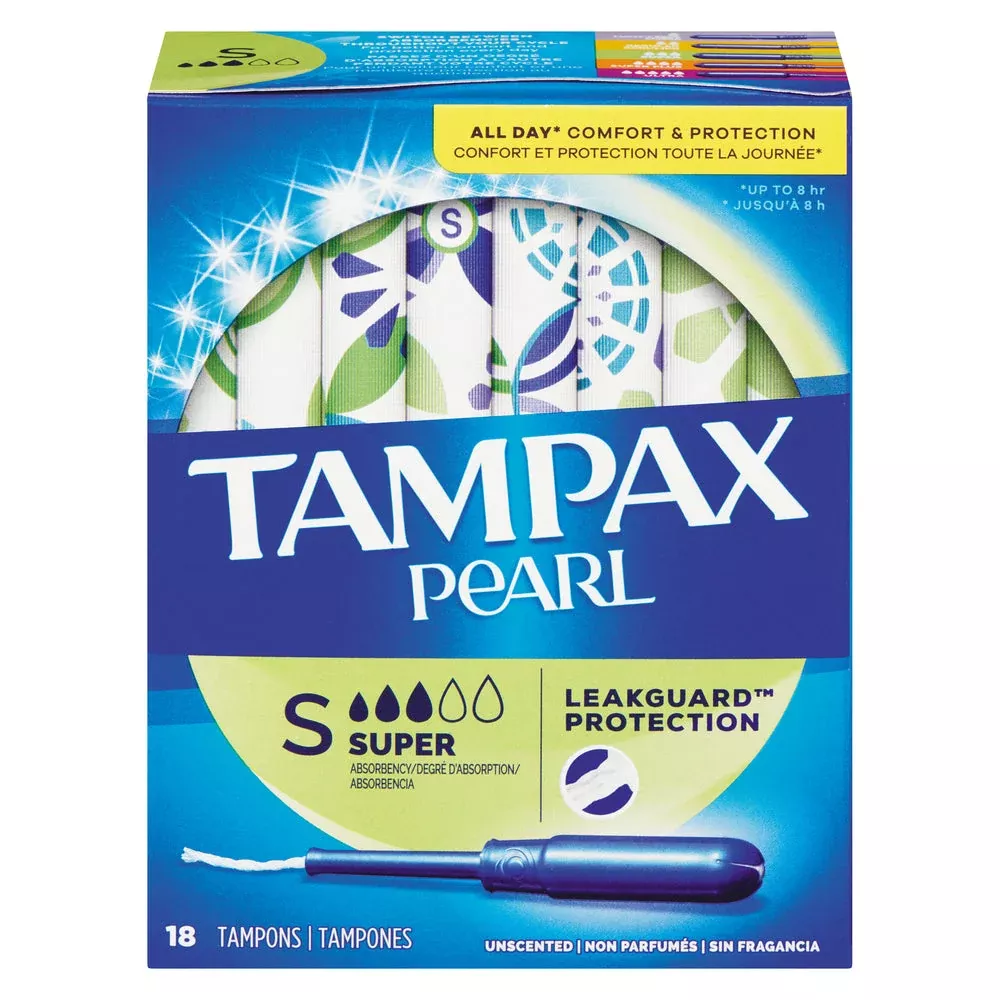 Tampax Pearl Super Tampon, 18-Pack