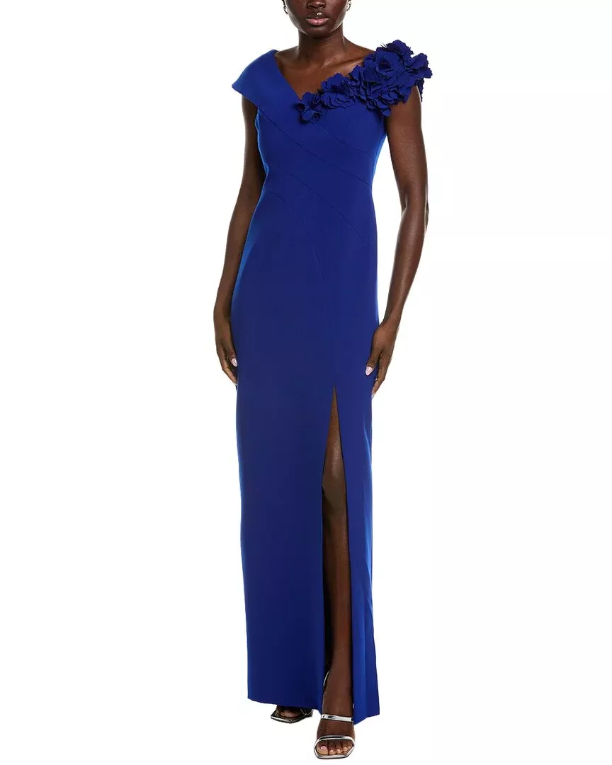 Teri Jon By Rickie Freeman Off-The-Shoulder Gown
