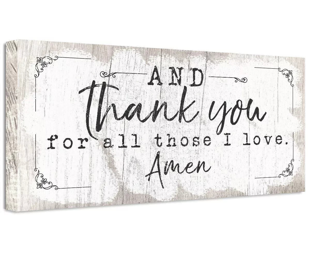 And Thank You For - Canvas