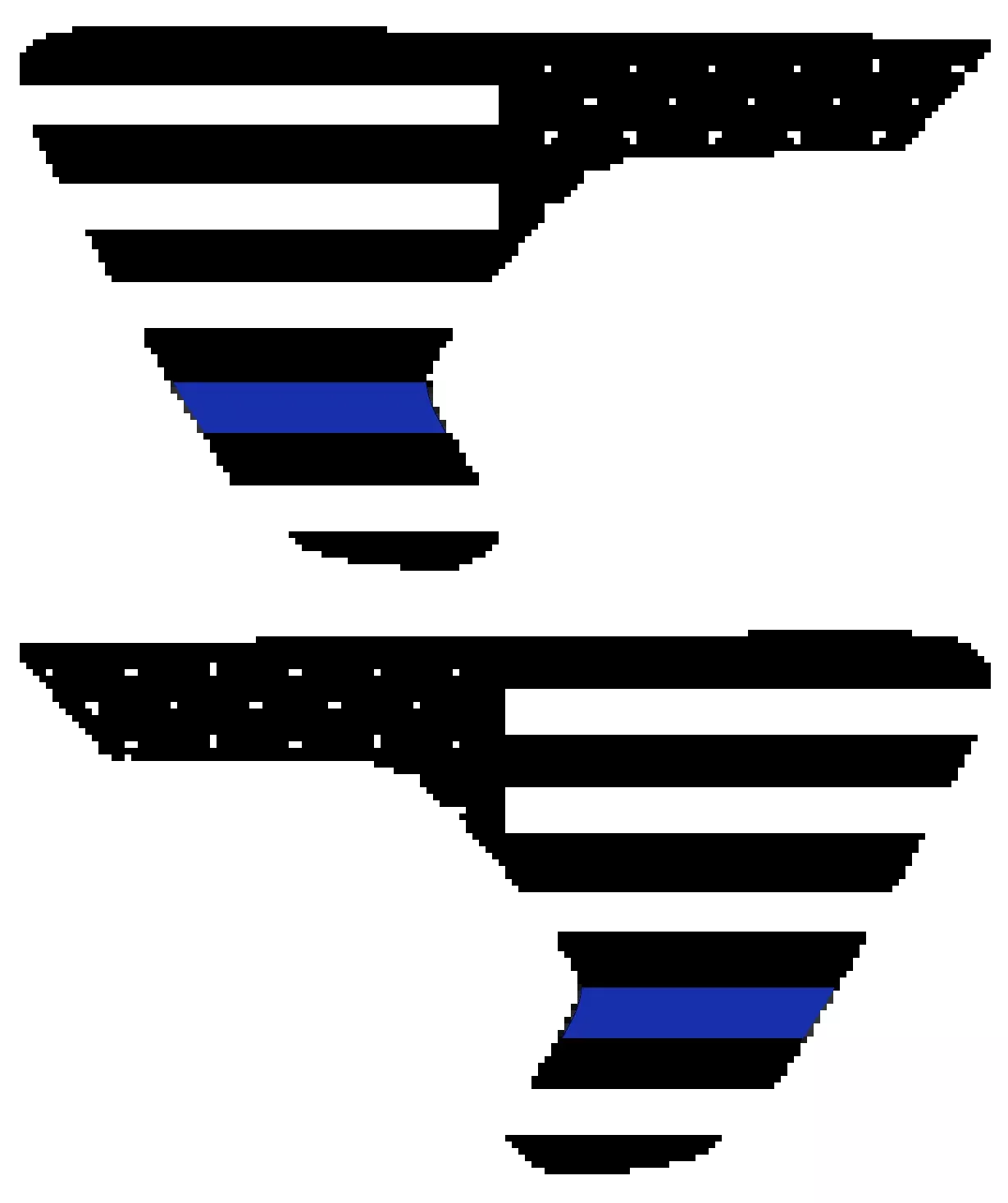 Thin Blue Line Flag Vent Decals