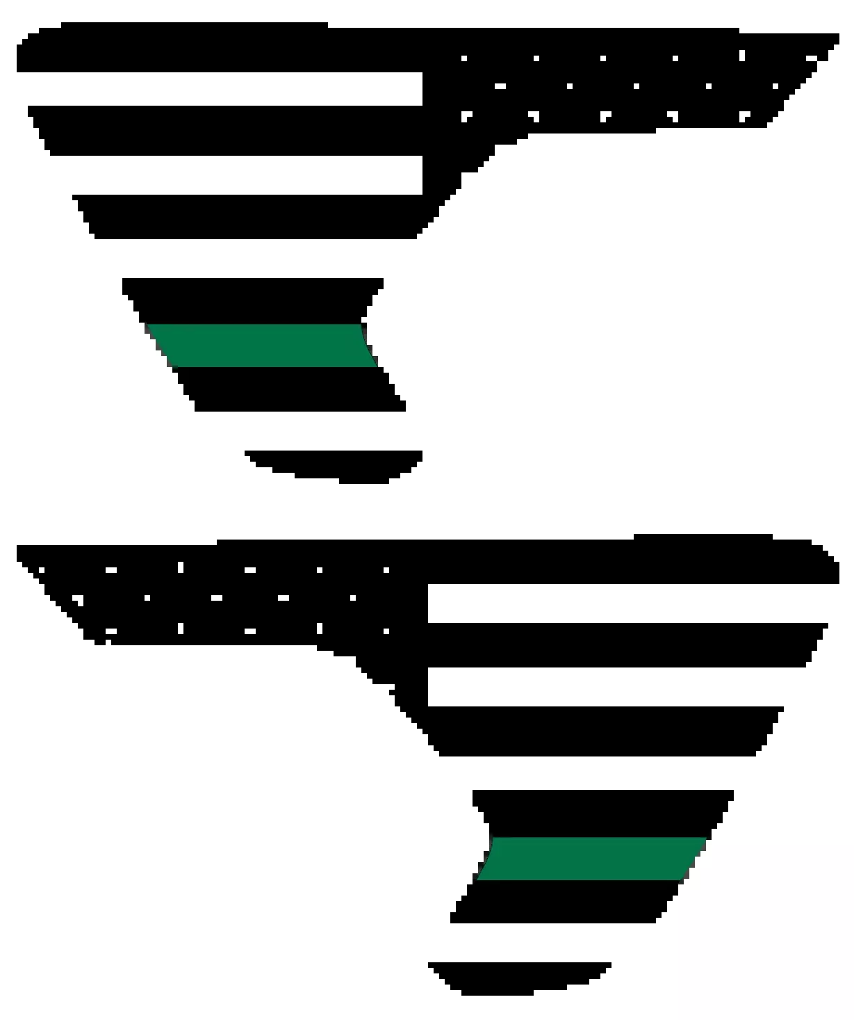 Thin Green Line Flag Vent Decals