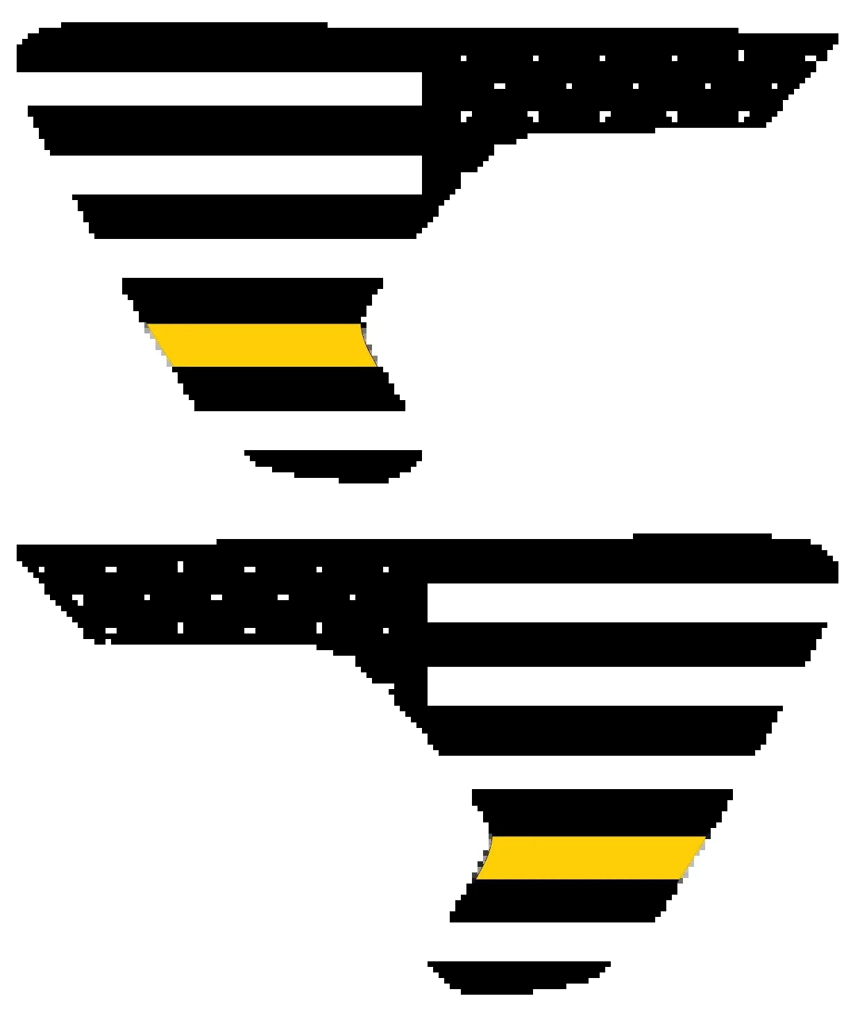 Thin Yellow Line Flag Vent Decals