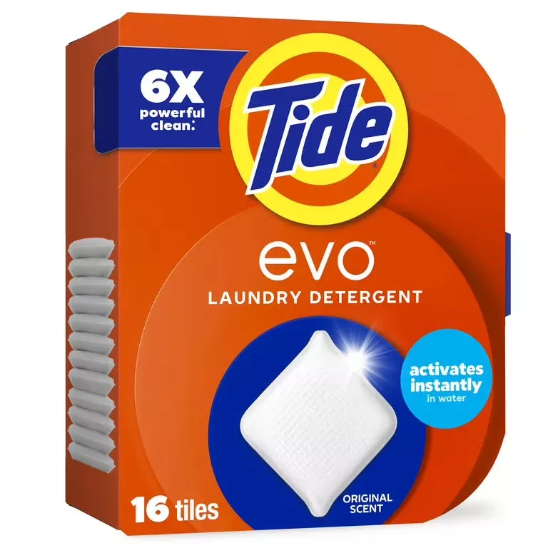 Tide EVO Laundry Detergent Tiles Original Scent 16 Count