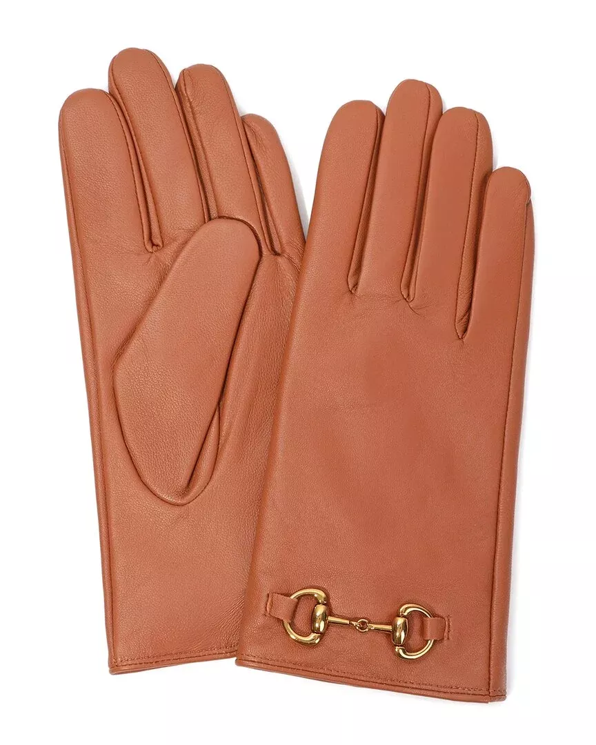 Tiffany & Fred Paris Cashmere-Lined Leather Gloves