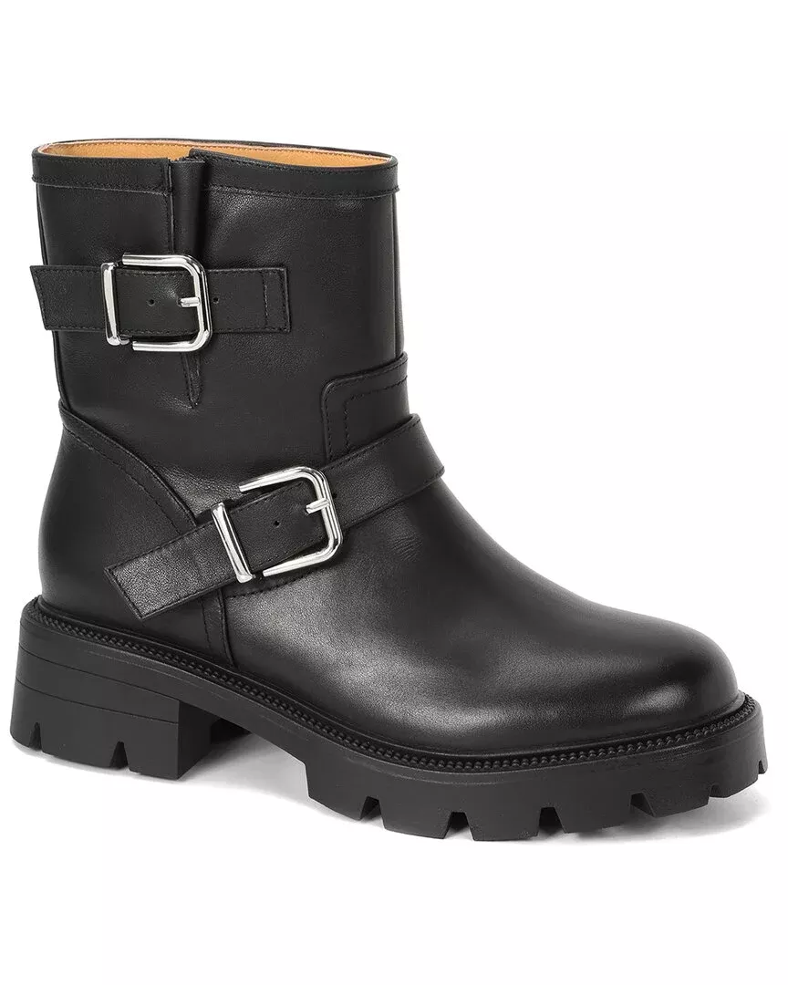 Tiffany & Fred Paris Leather Moto Bootie