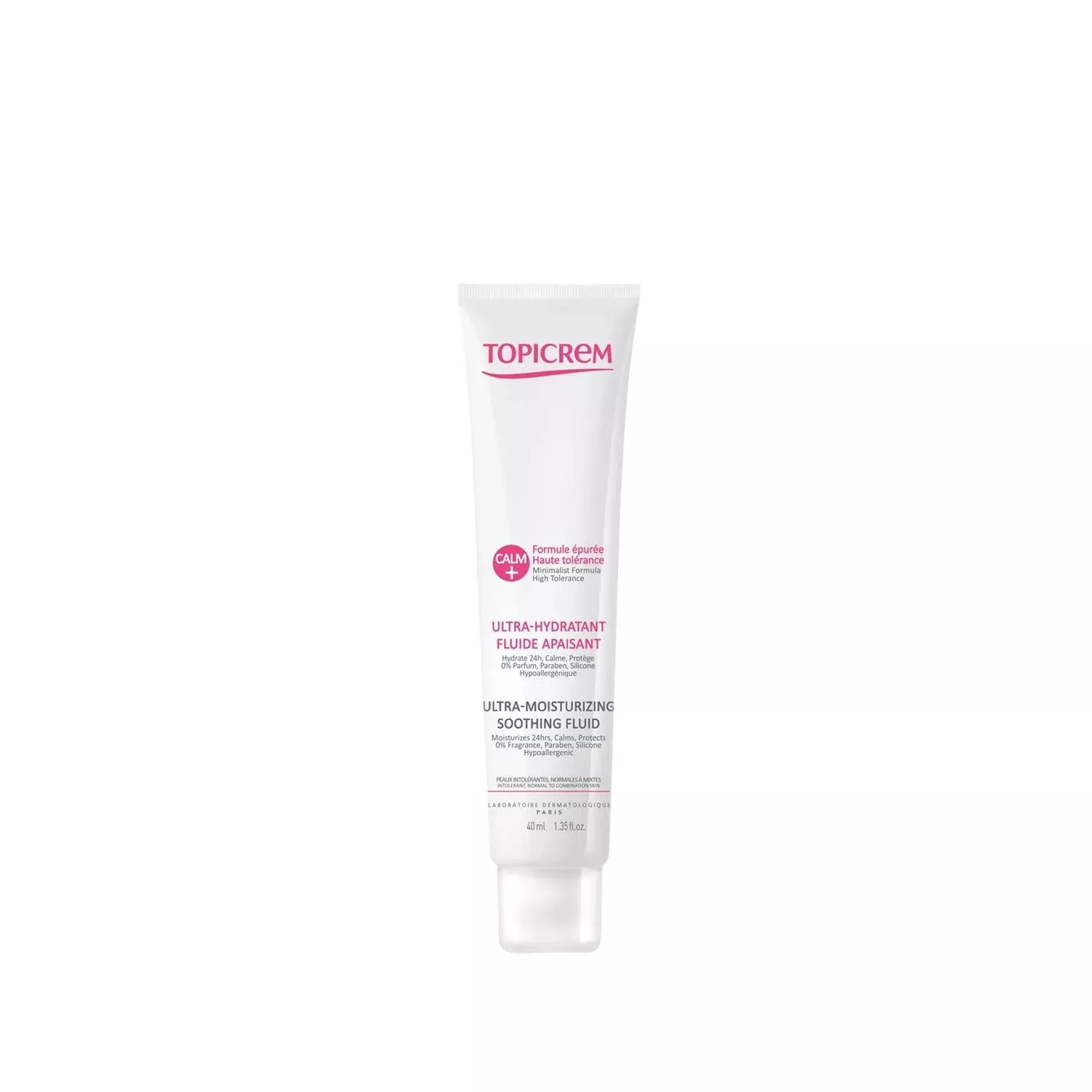 Topicrem Calm+ Ultra Moisturizing Soothing Fluid - 40ml - Sensitive Skin Hydration