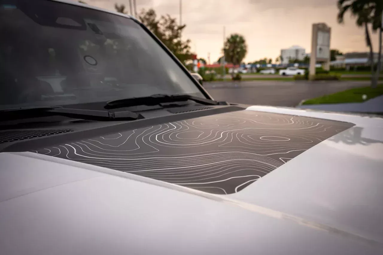 Topographic Hood Overlay (Printed Series) - 2024+ Land Cruiser