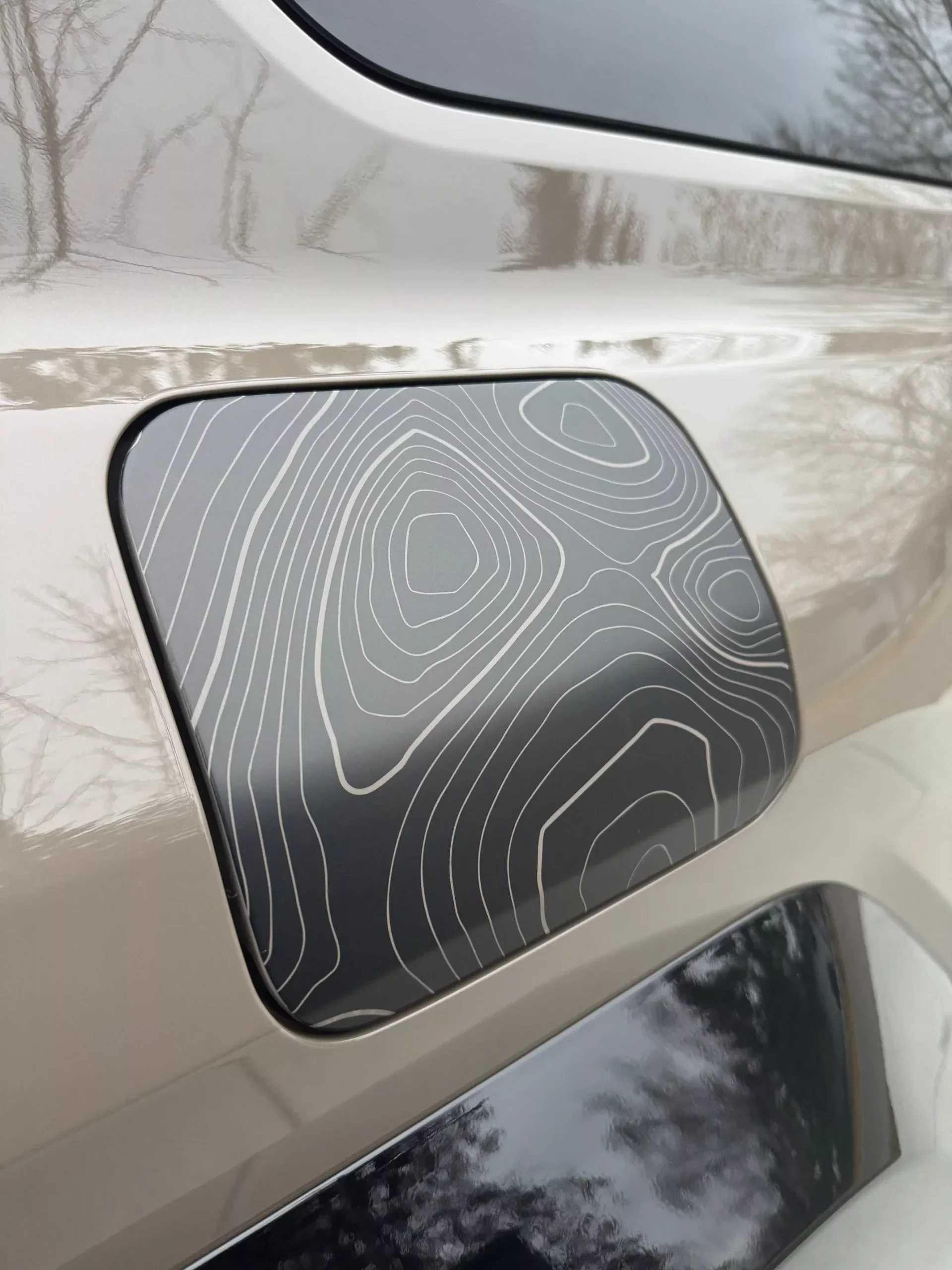 Topographic Map Fuel Door Overlay - 2025+ 4Runner