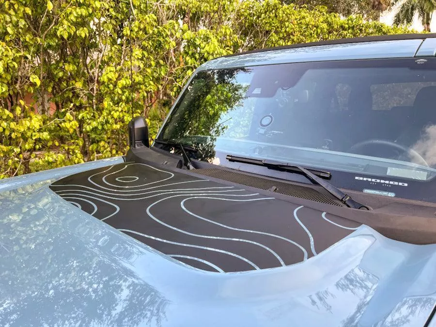 Topographic Map Hood Overlay - 2021+ Bronco
