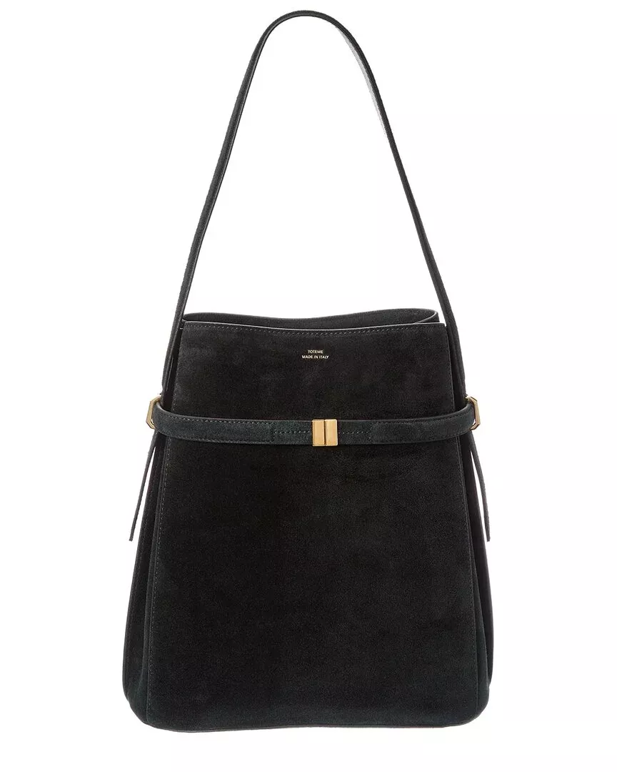 Toteme Belted Suede Bucket Bag