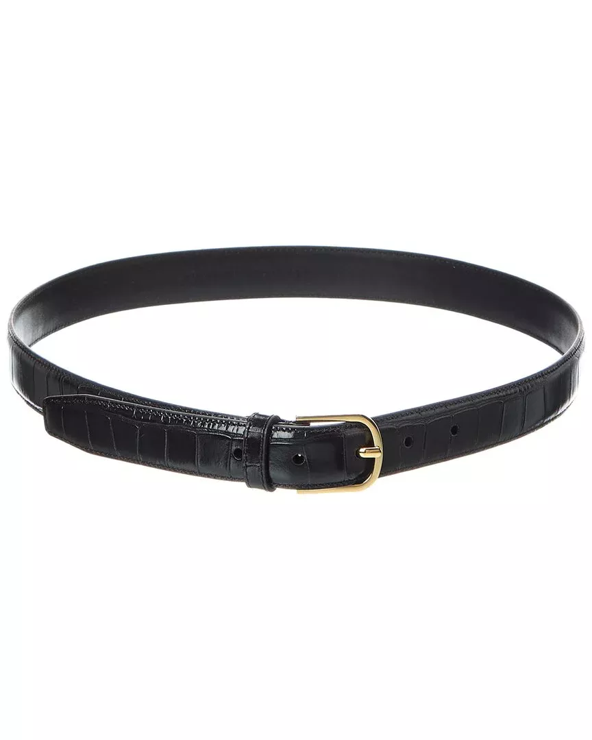 Toteme Croc-Embossed Leather Belt