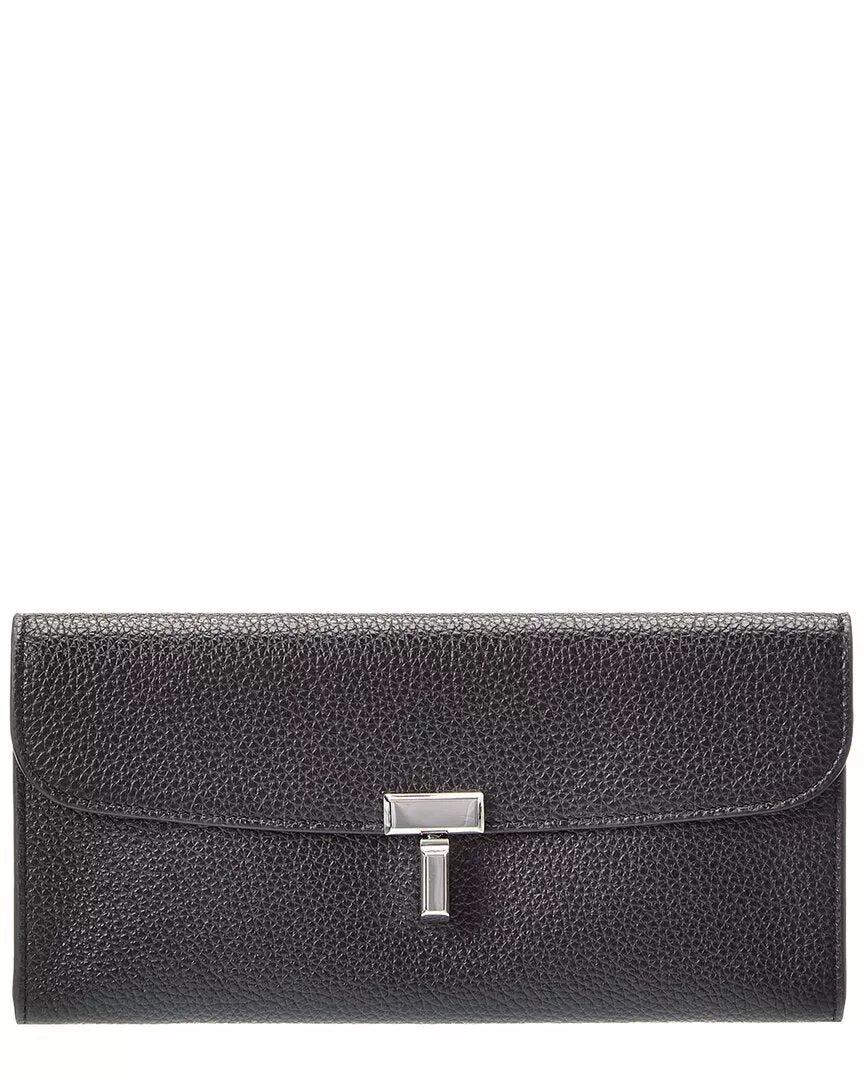 Toteme T-Lock Leather Continental Wallet