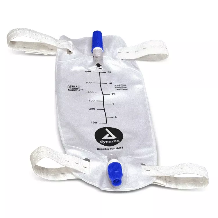 Urinary Leg Bag With Anti-Reflex Valve Medium 12Ct