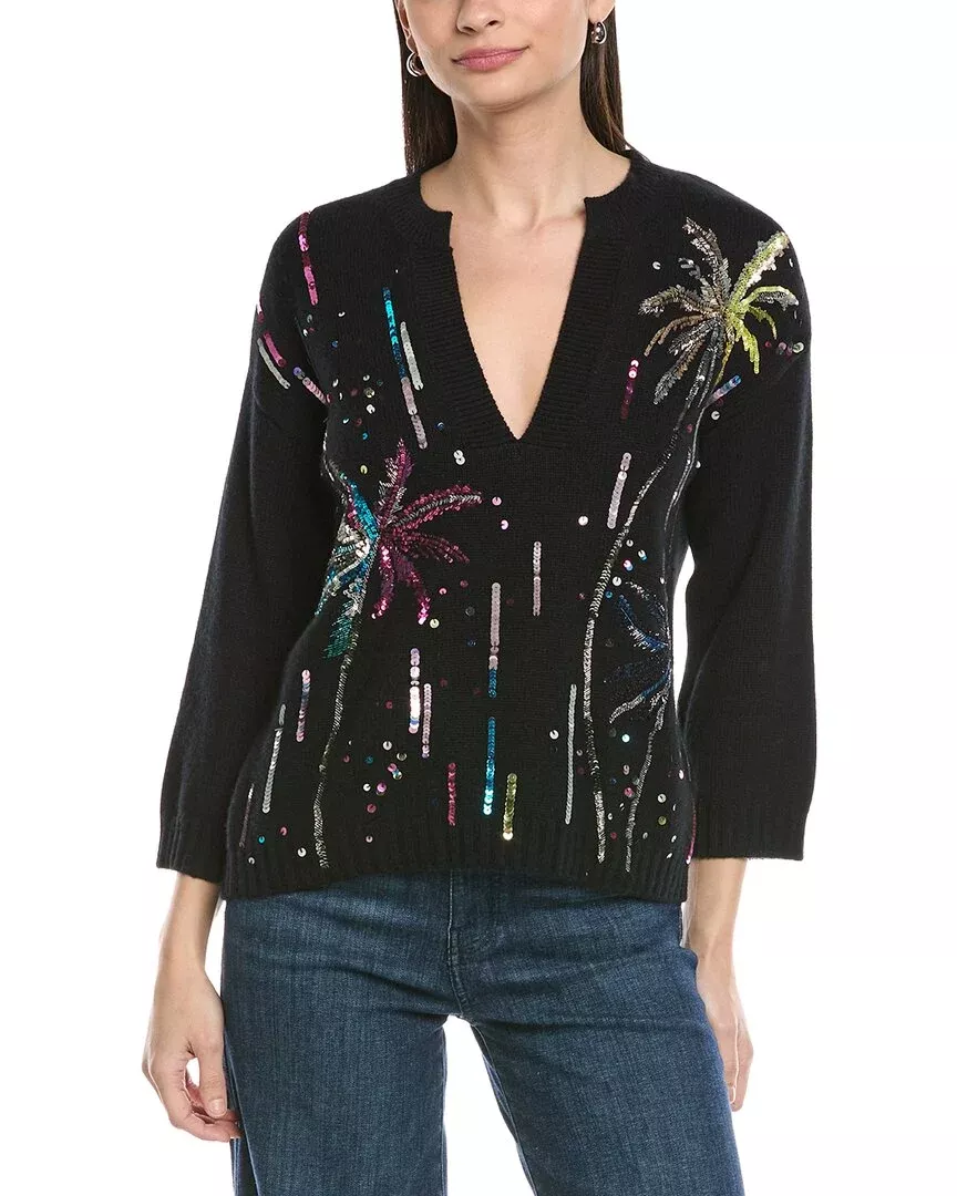 Valentino Sequin Cashmere Sweater