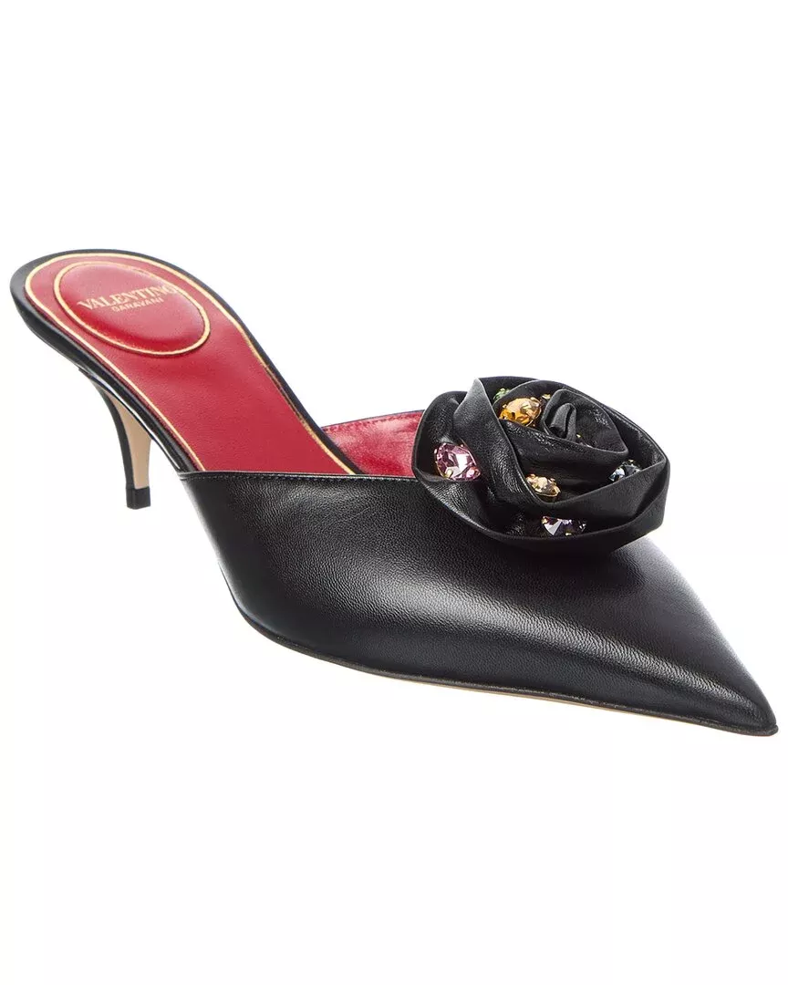 Valentino Vlogo 55 Leather Mule
