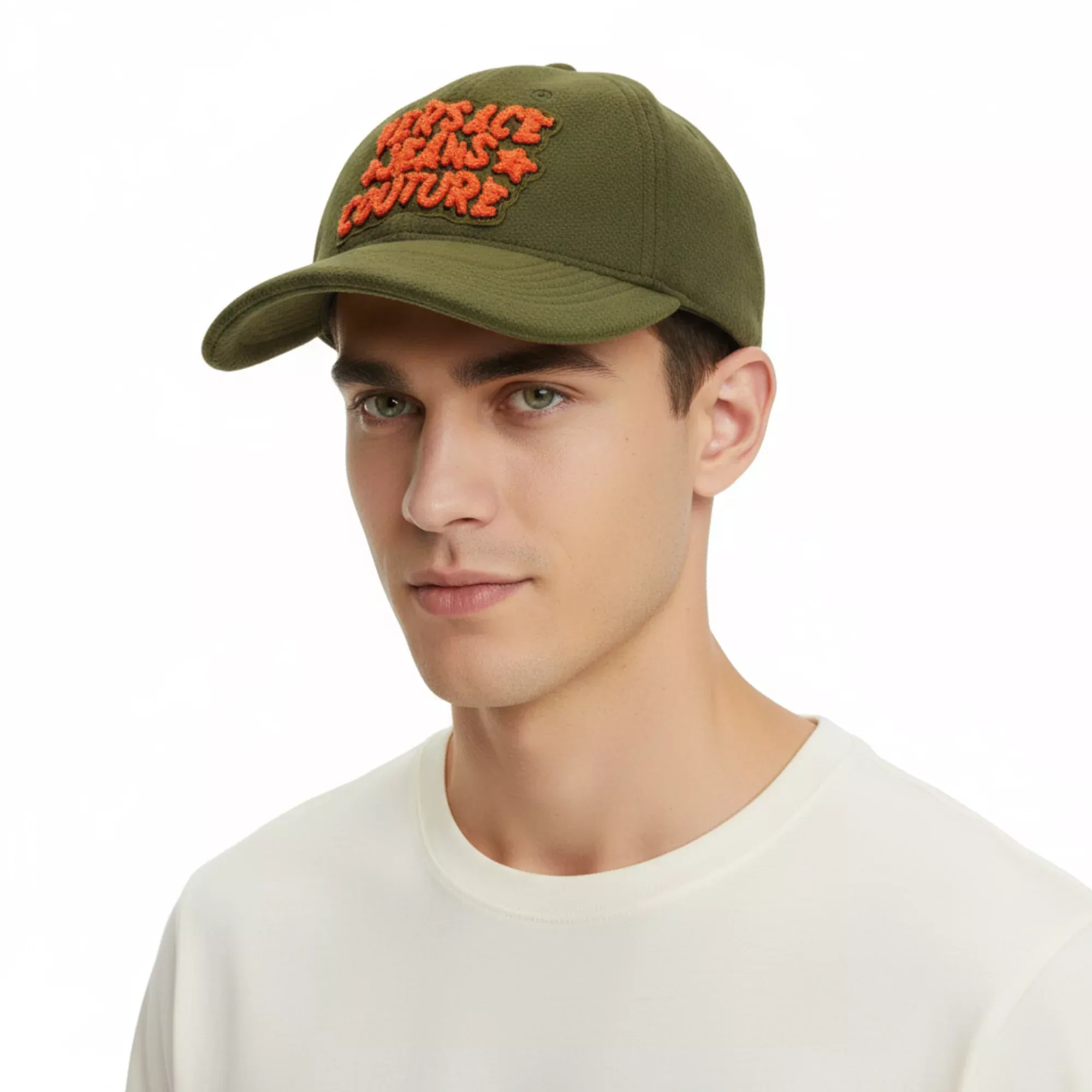 Versace Jeans Couture Dark Olive/Flame OrangeSignature Baseball Cap