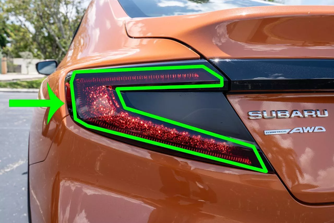 Version 1.0 Full OUTER Tail Light Overlays fits 2022+ WRX