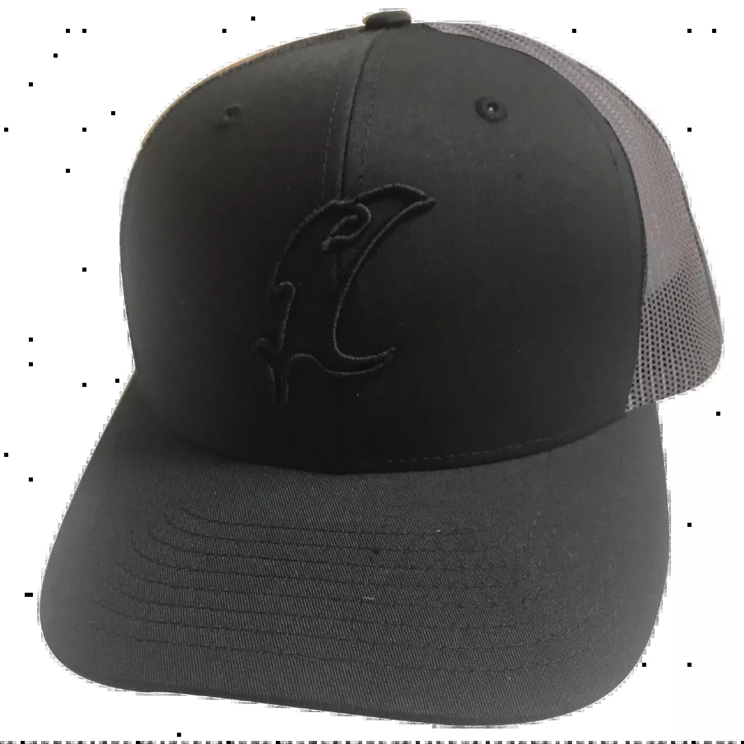 "Vic" Outline Black & Charcoal Adjustable Hat