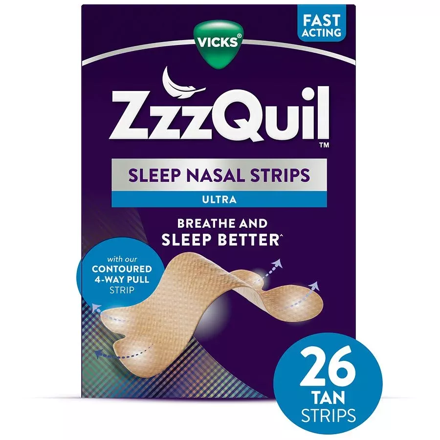 Vicks ZzzQuil™ Tan Nasal Strip, 26-Pack