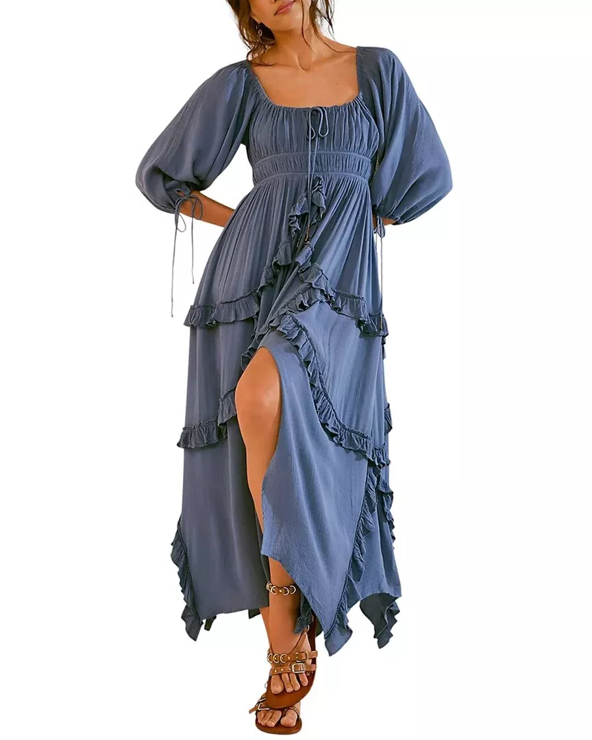 Vincent 3/4-Sleeve Maxi Dress