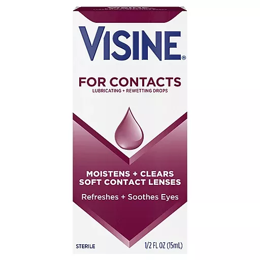 Visine For Contacts Sterile Lubricating & Rewetting Drops .5-oz