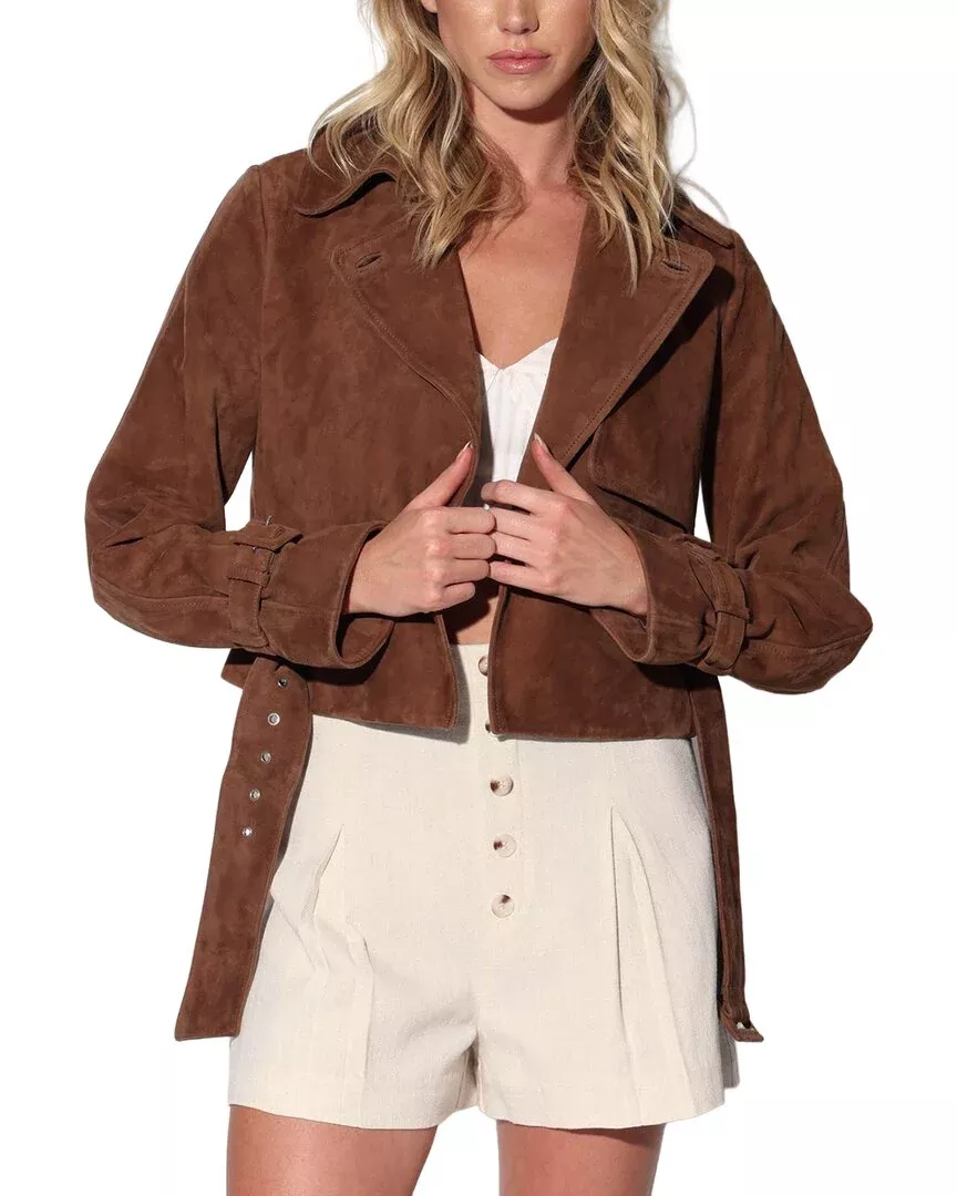 Walter Baker Rexa Suede Short Trench Coat