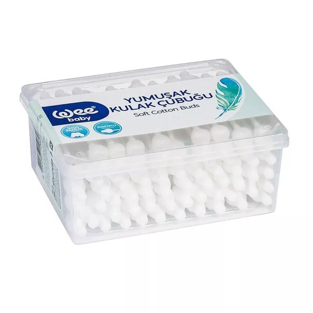 Wee Baby Soft Cotton Swabs - Gentle & Safe | 60 Count