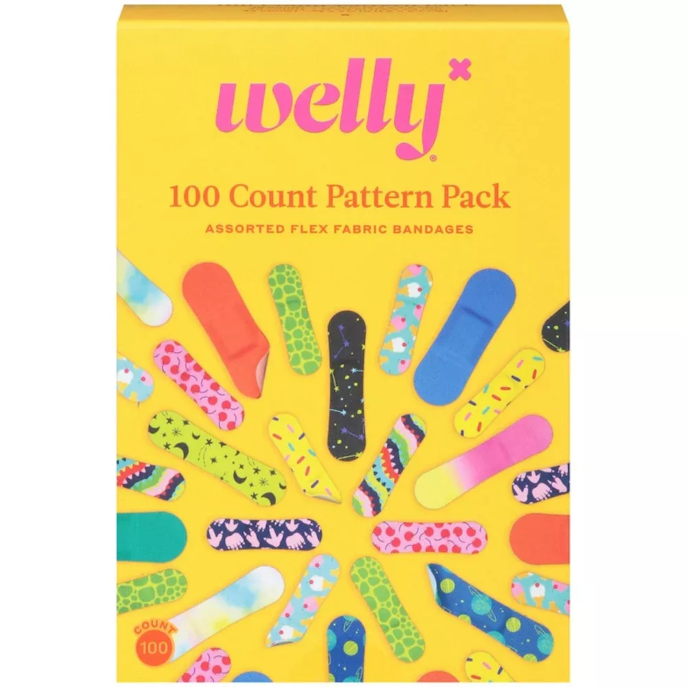 Welly Flex Fabric AssortedBandages Pattern Pack 100Ea