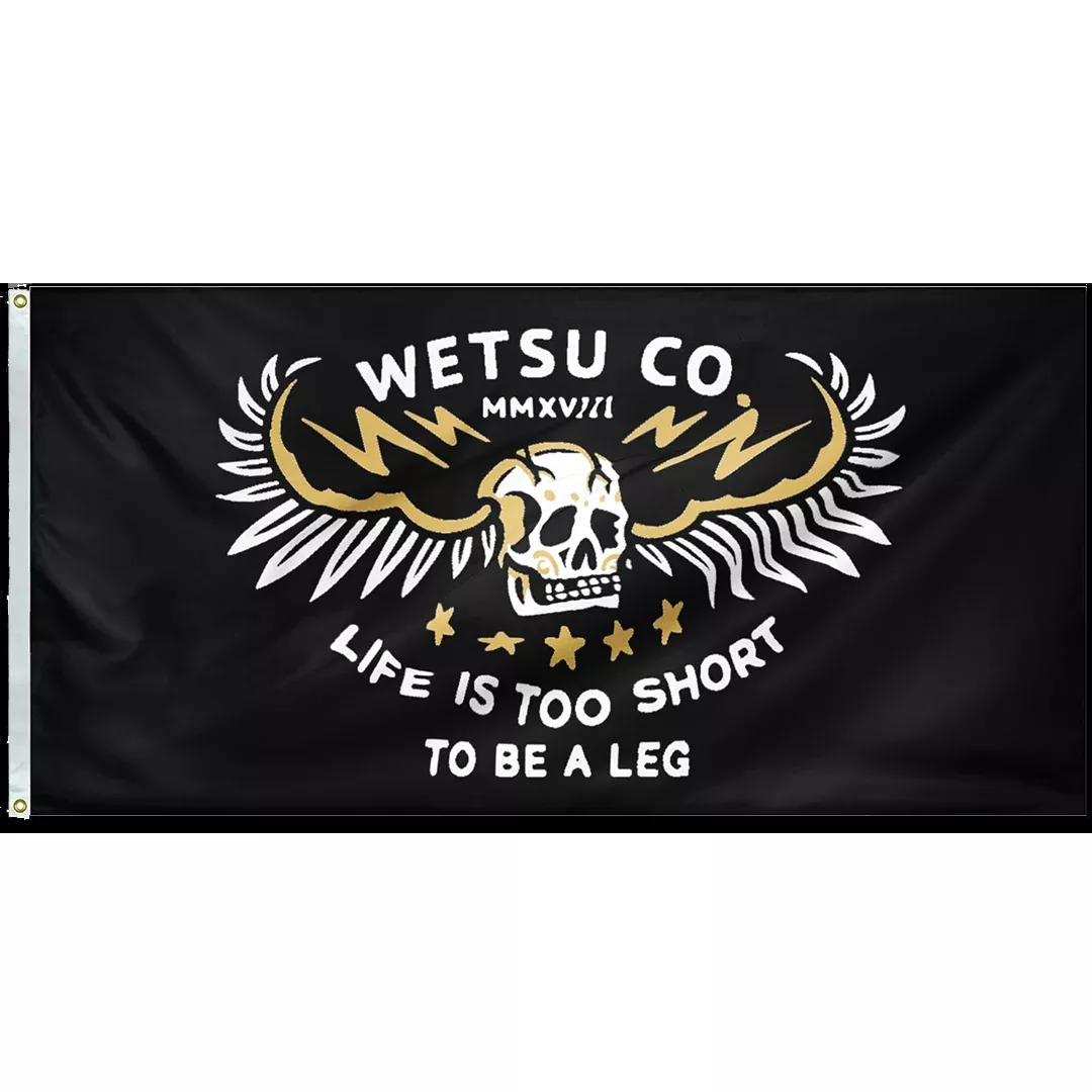 WETSU Black Double-Sided Flag