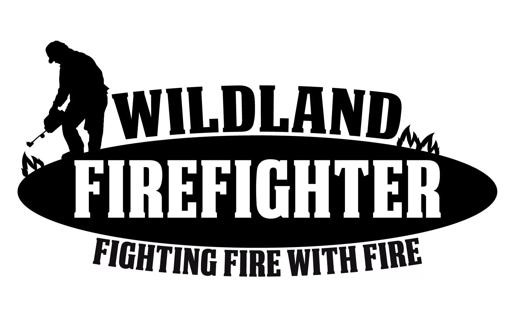 WILDLAND FIREFIGHTER "FIGHTING FIRE WITH FIRE" WINDOW DECAL