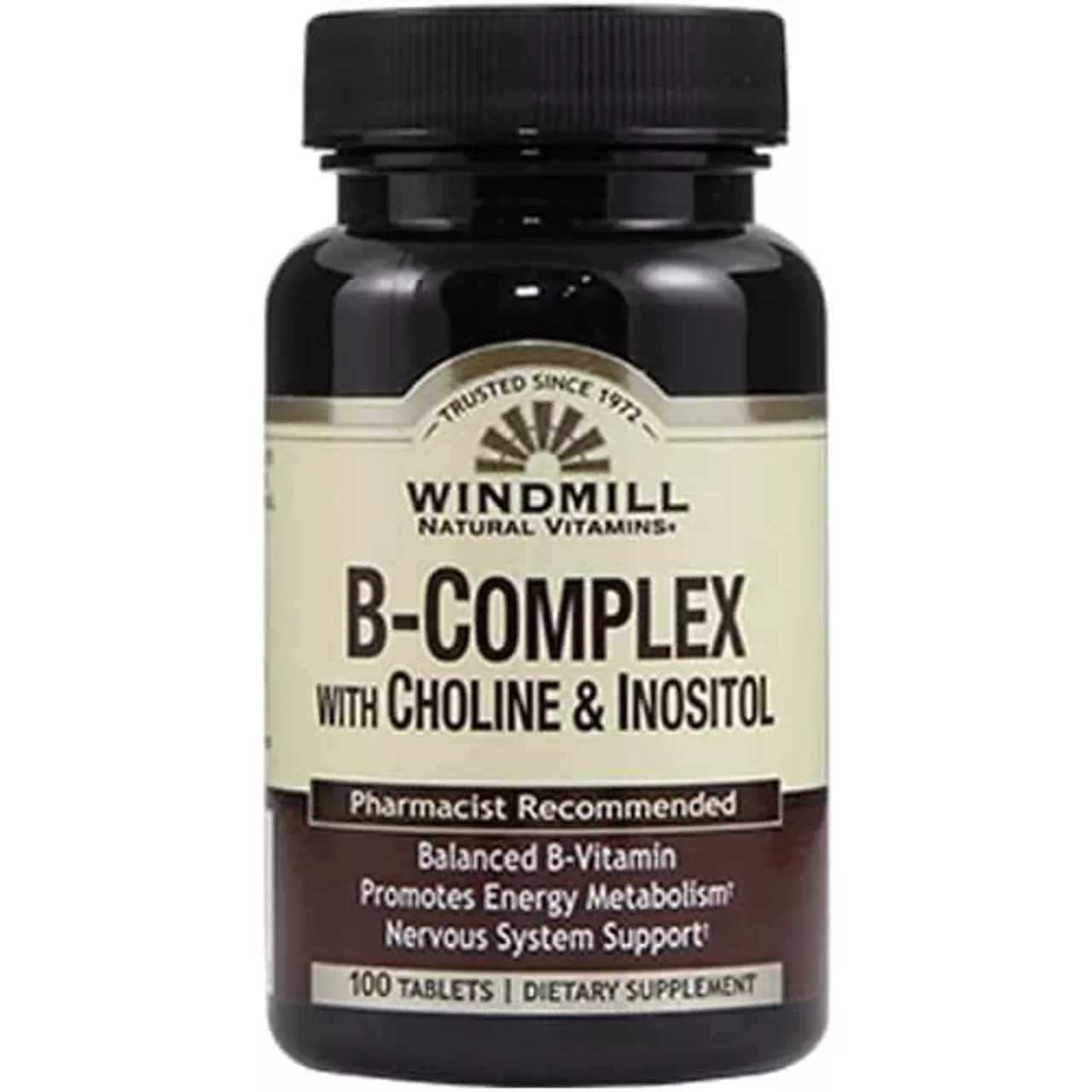 Windmill B-Complex with Choline & Inositol – 100 Tablets